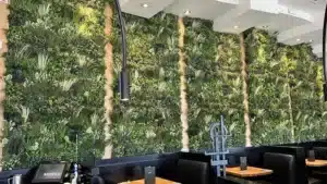 Commercial artificial green wall installed by SYNLawn in West Palm Beach, FL