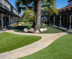Commercial turf lawn installation from SYNLawn