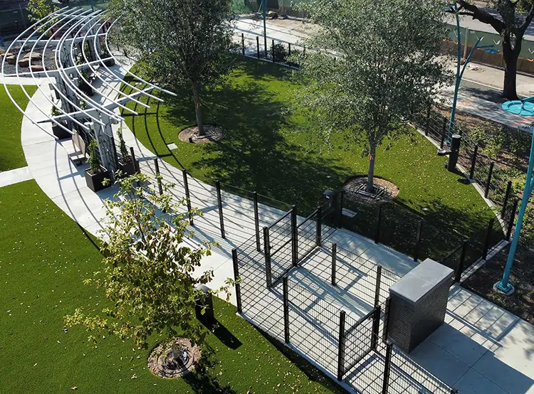 Artificial grass dog park from SYNLawn