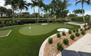 backyard putting green in West Palm Beach, FL