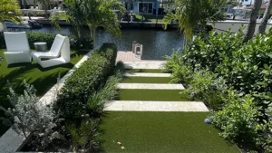 residential artificial grass lawn in West Palm Beach, FL