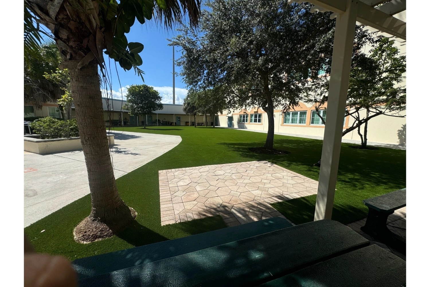Artificial grass school lawn installation from SYNlawn West Palm Beach