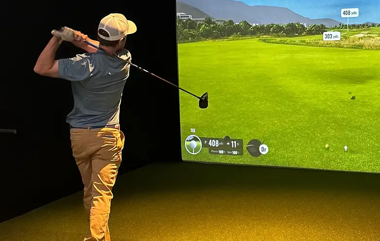 Golf simulator turf installed by SYNLawn West Palm Beach