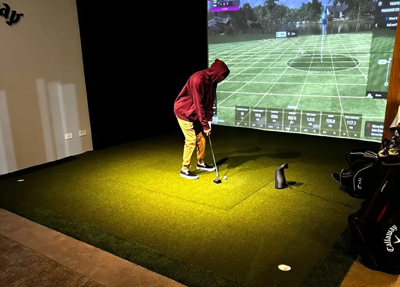 Golf simulator turf installed by SYNLawn West Palm Beach